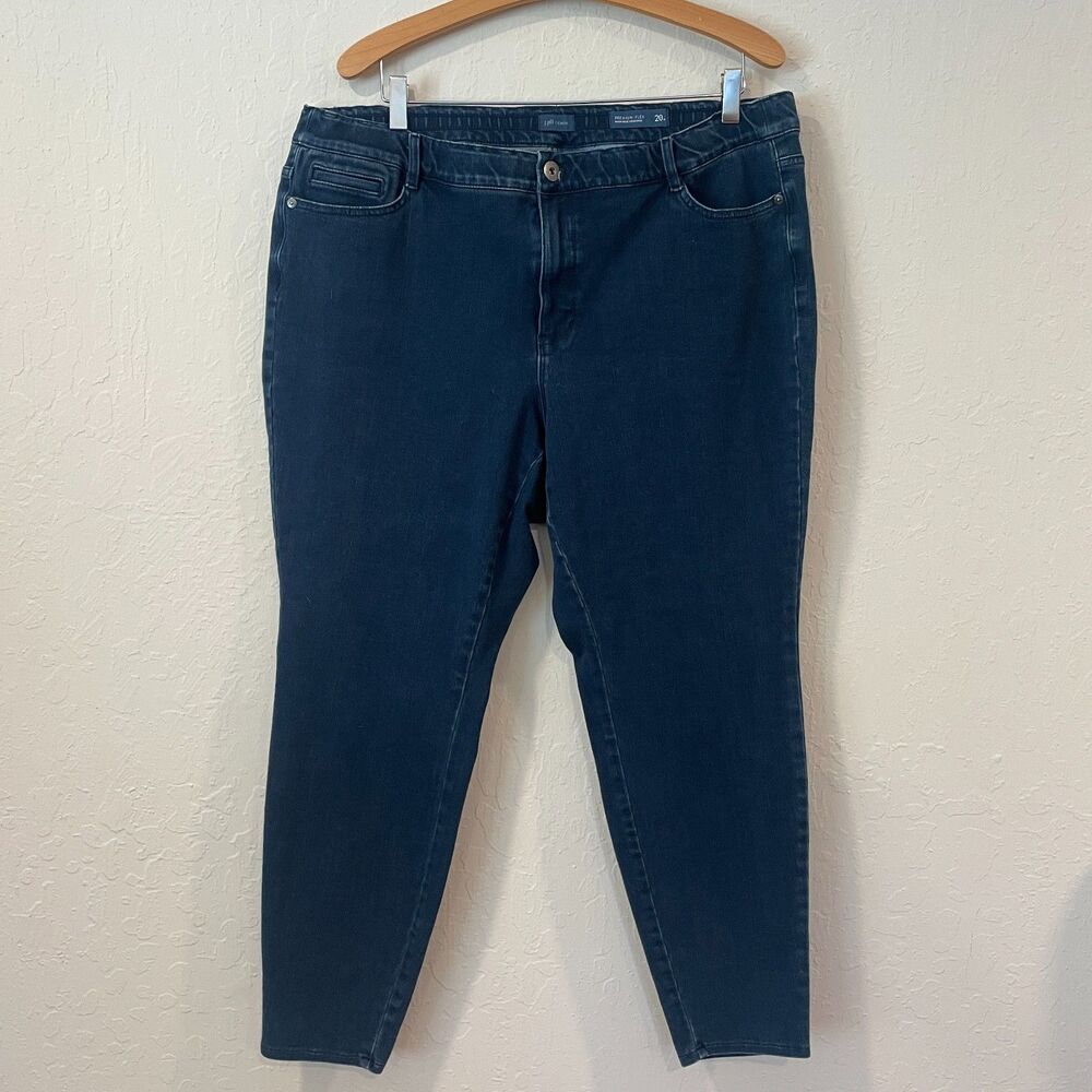 ~ J.Jill 20w Jeggings Premium Flex High Rise Leggings Blue Denim Stretch Plus